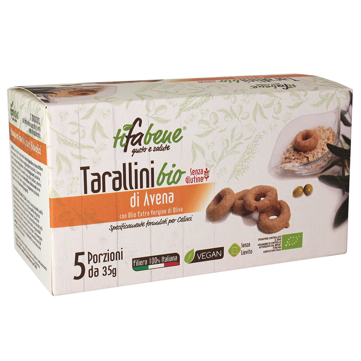 Bio Taralli mit Hafer und natives Olivenöl extra Glutenfrei & Vegan